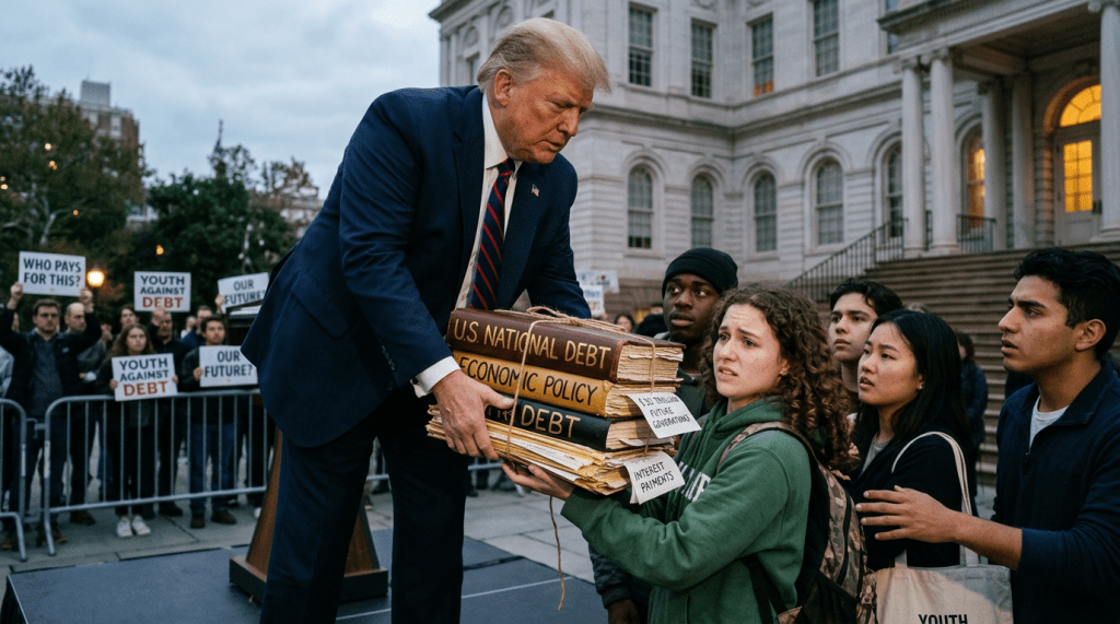 Trump passing economic policy debt to youth
